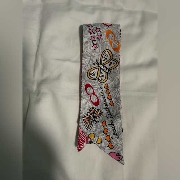 Coach Poppy (Hair or Bag scarf) very Rare Colorful Graphic ? Silk Scarf! ? main image 10